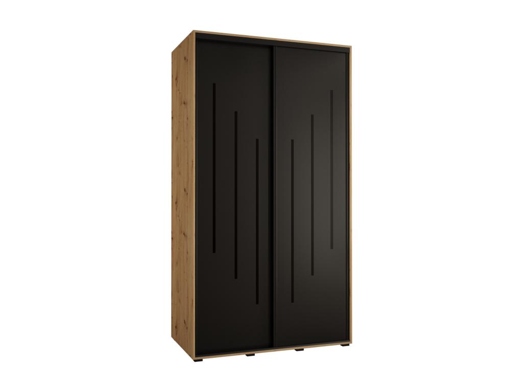 ARMARIO Lluesmahome 8 DE PUERTAS CORREDERAS 235.2/140/60 2 puertas (Artisan/Negro/Negro) FKOY59180