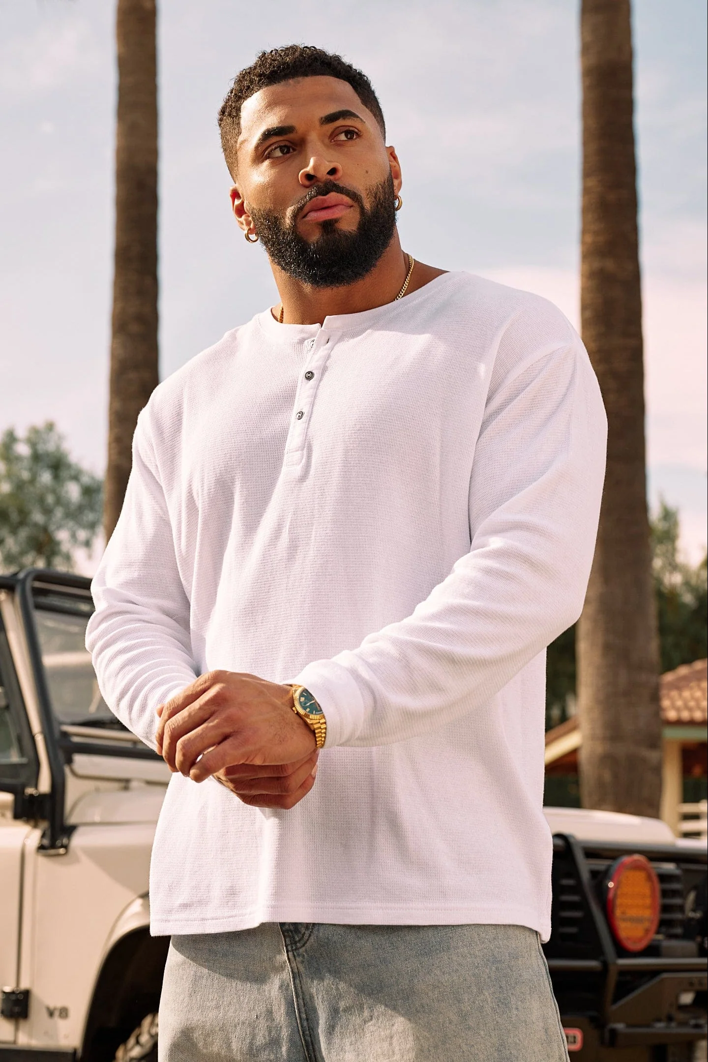 8034 - Henley Thermal Longsleeves