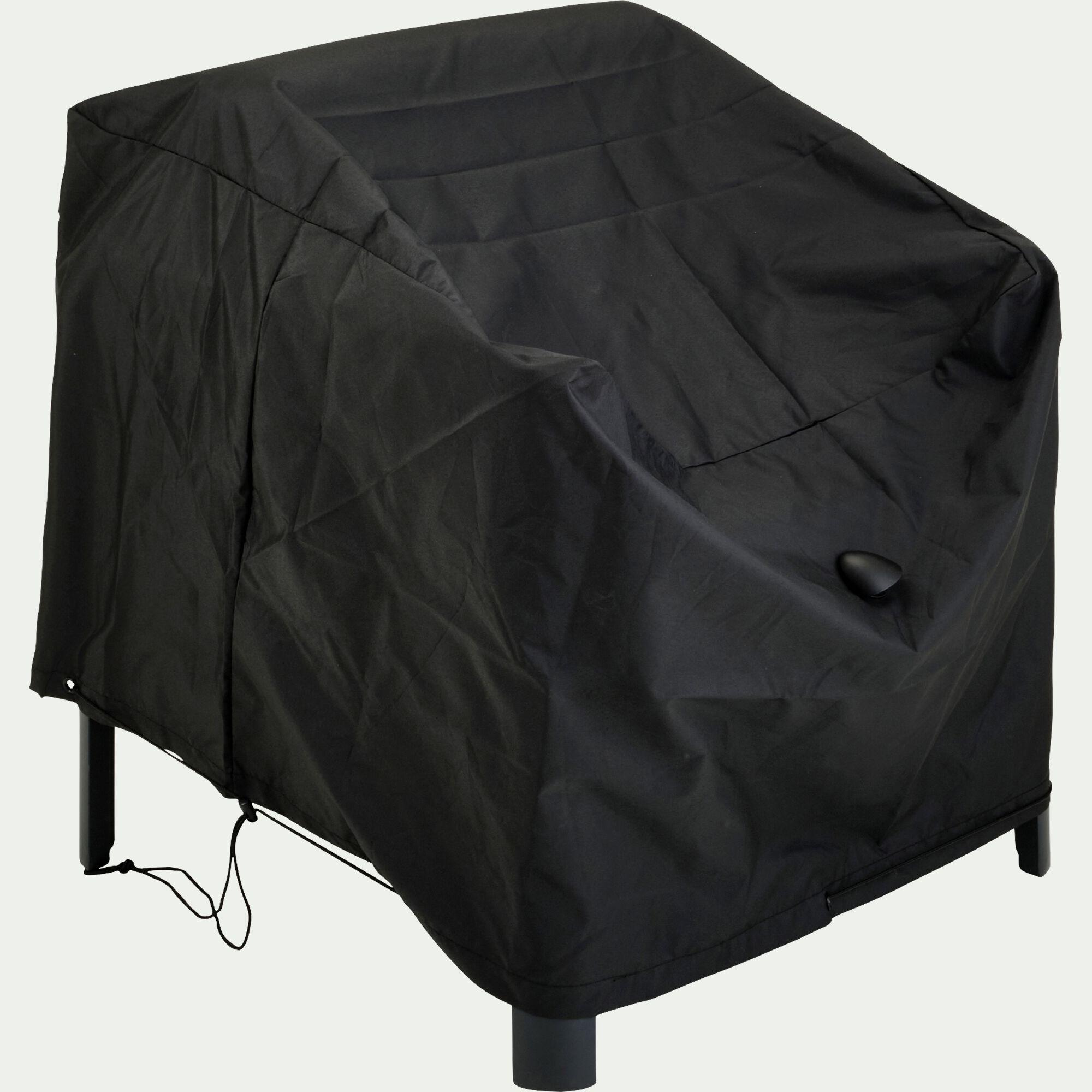 RIANS - Housse de protection pour fauteuil de jardin - noir (75x75xH60cm)