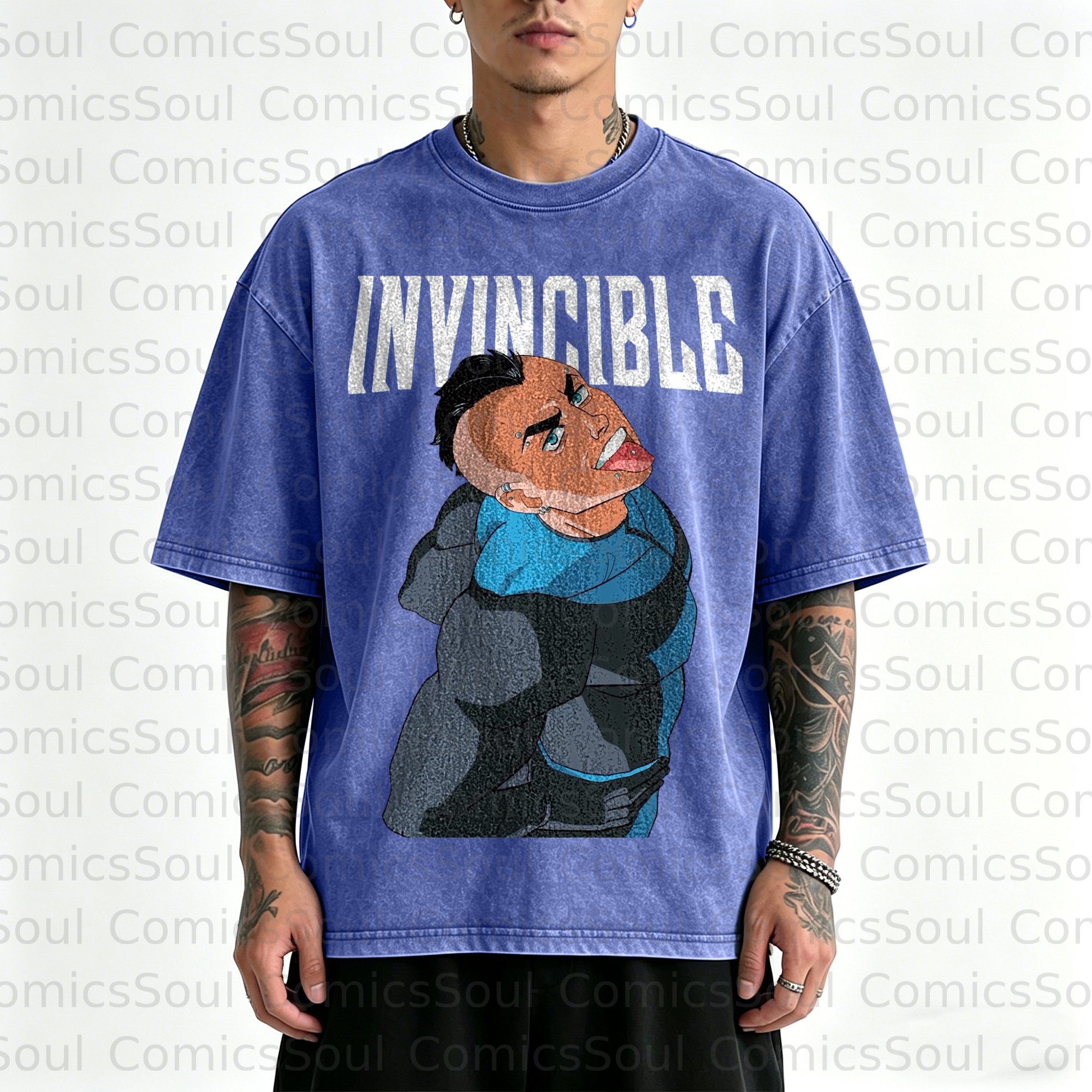 Unisex Anime Inspired Vintage Washed T-Shirt