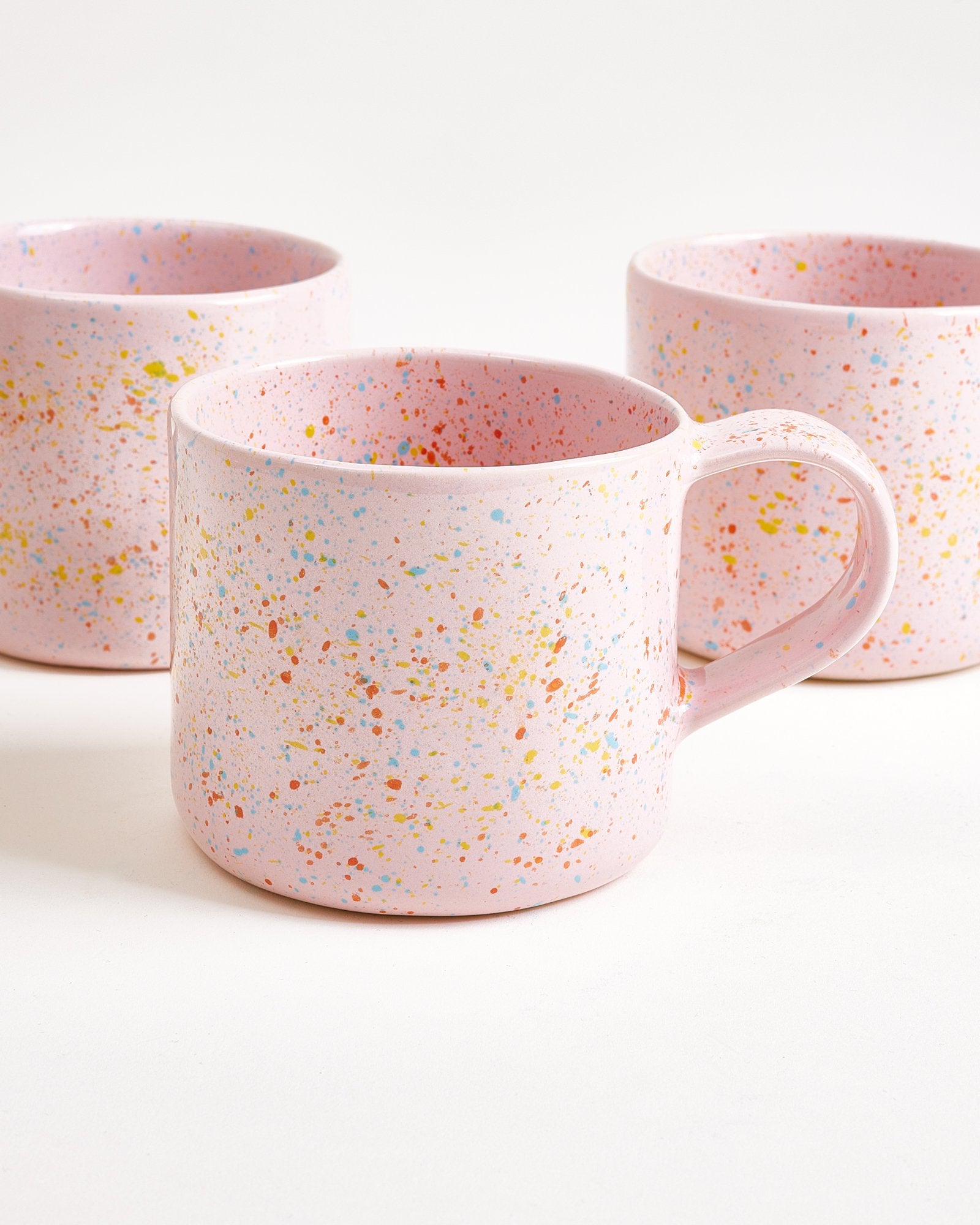 Nódoa Tasse groß gesprenkelt rosa 6er-Set