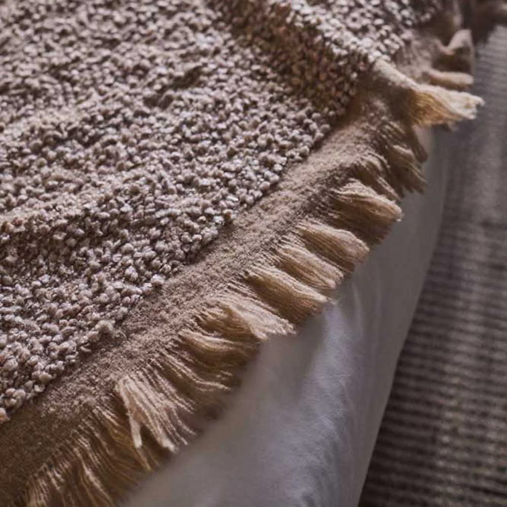 Kirsten Boucle Throw, Taupe