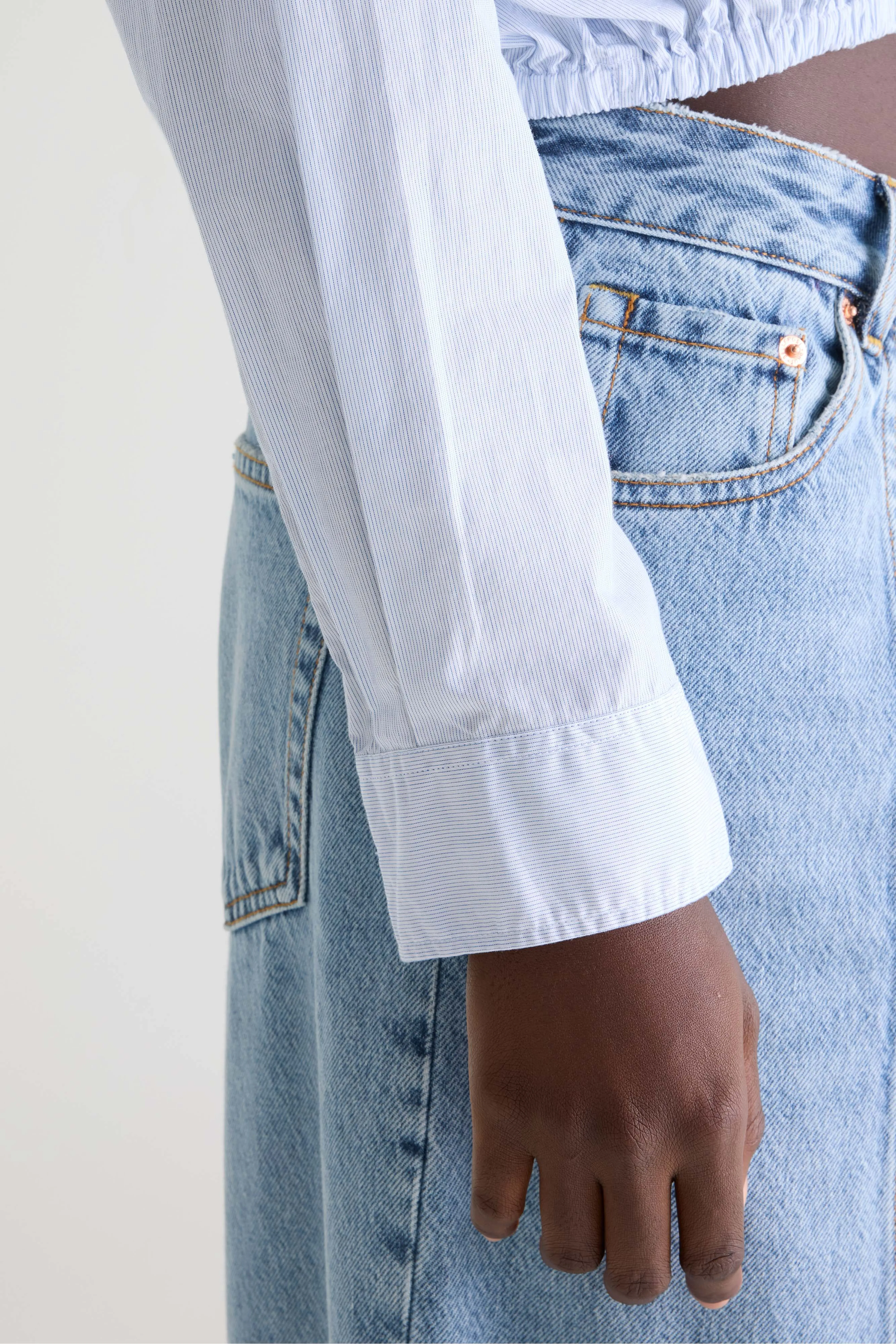 Bellerose Gemma cropped shirt (261 / W / STRIPE G)