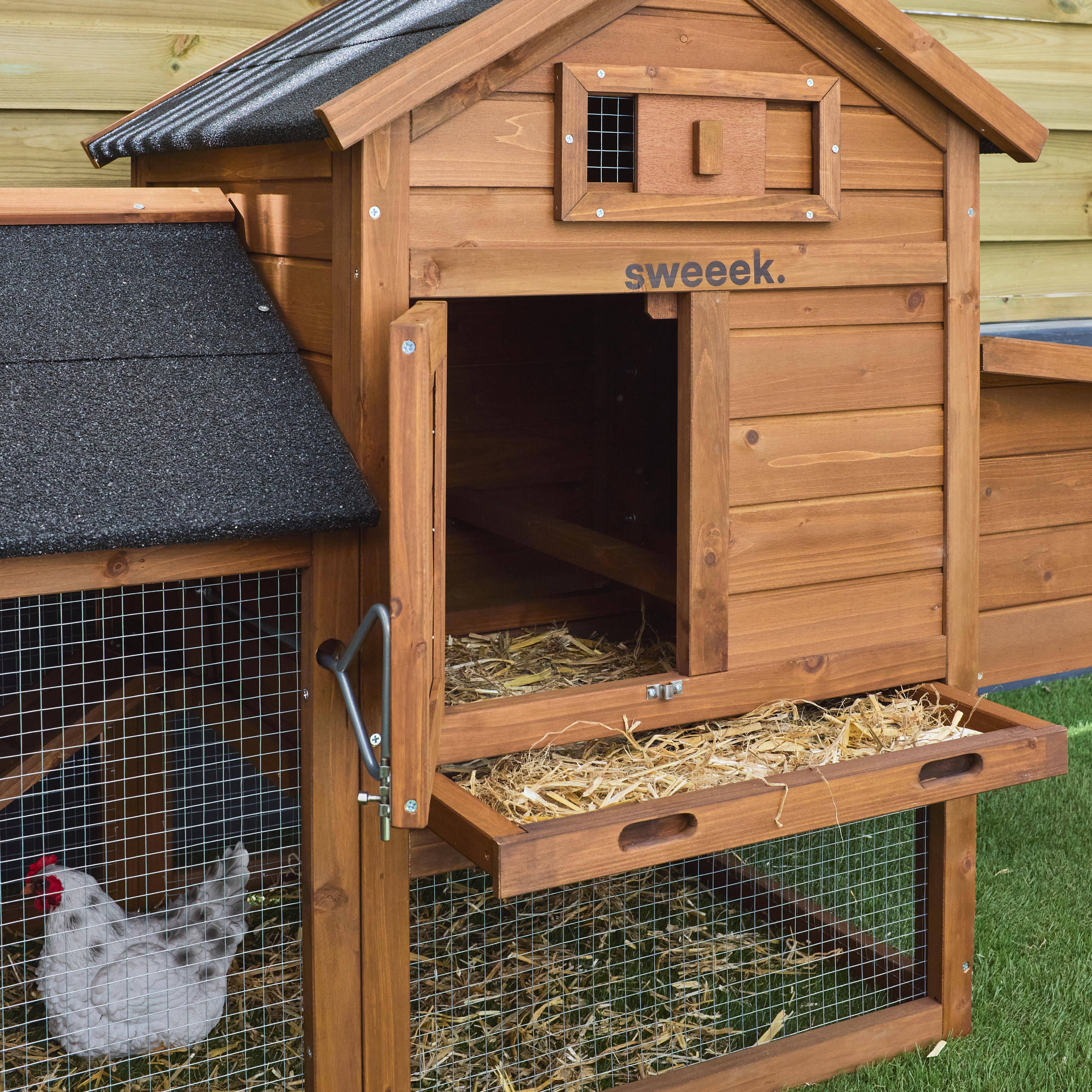 Galinette - Gallinero de madera con corral para 3 gallinas