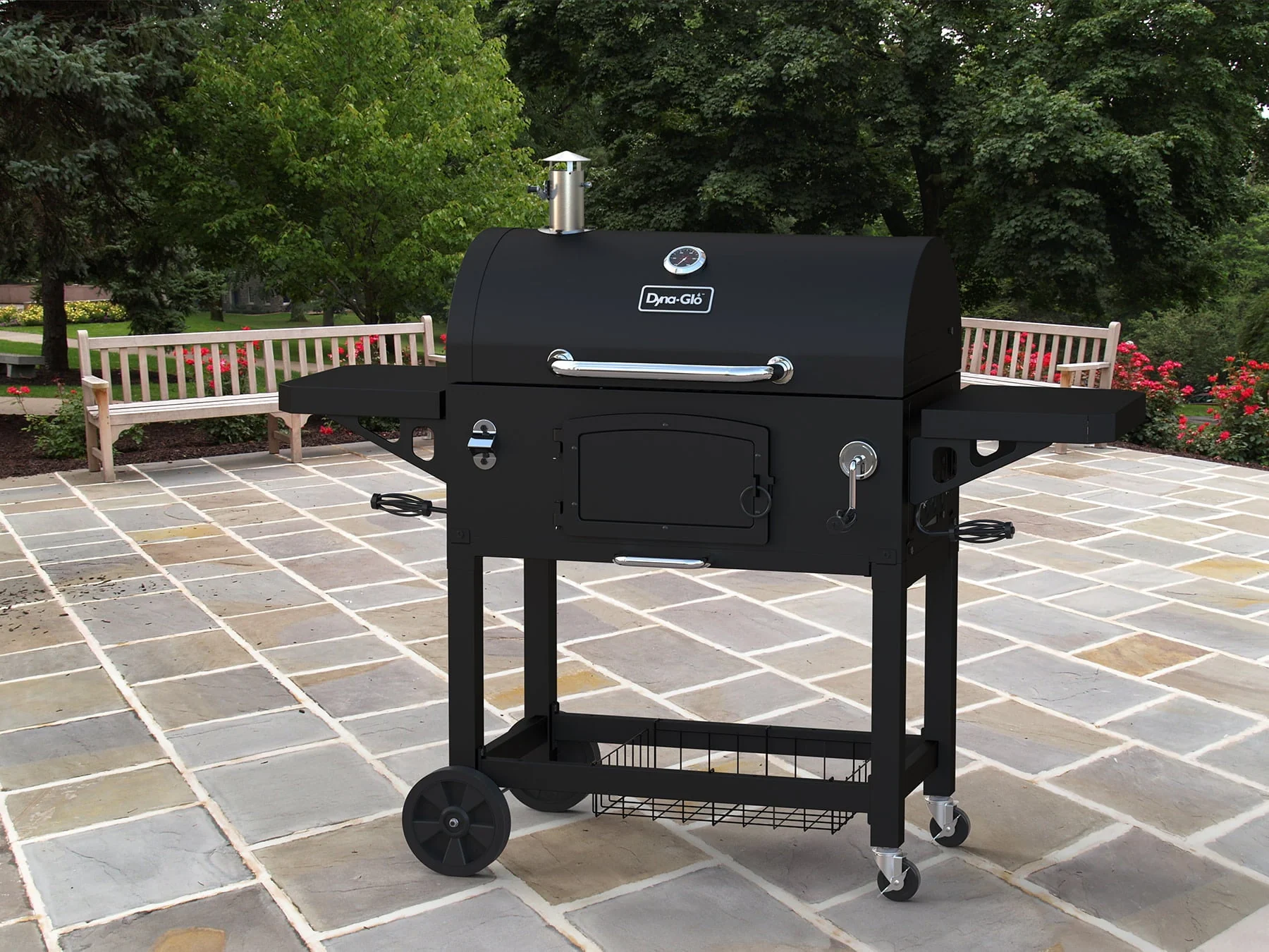 Dyna-Glo X-Large Heavy-Duty Charcoal Grill - 32 in. W- 816 sq.in. of Cooking Area Black - Image 2