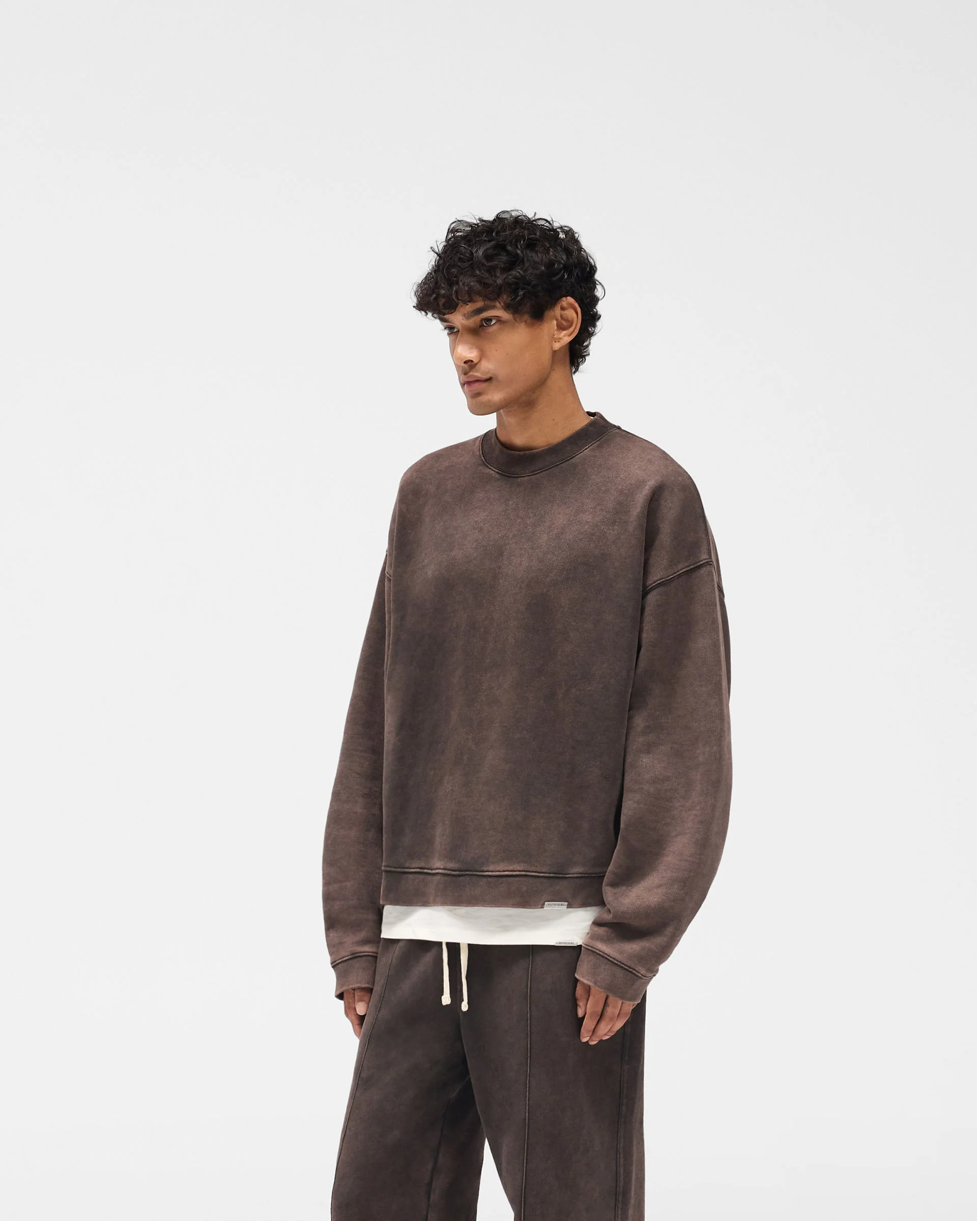 Initial Boxy Sweater - Coffee