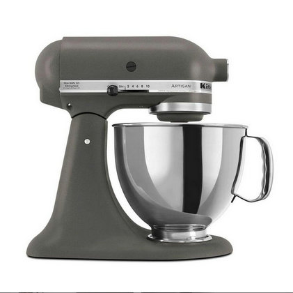 Artisan 5 Qt. 10-Speed Imperial Grey Stand Mixer with Flat Beater, 6-Wire Whip and Dough Hook Attachments