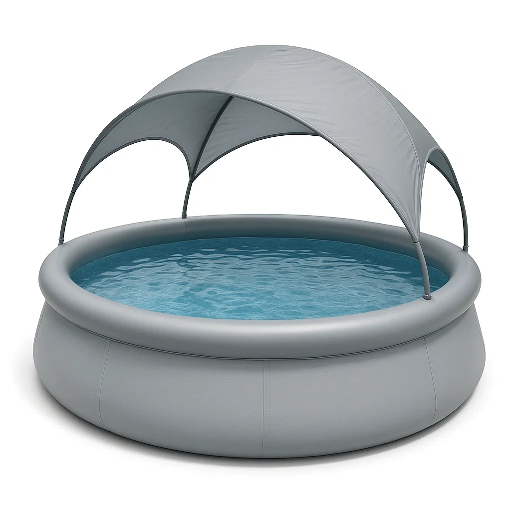 Piscina desmontable redonda con depuradora gris 305x76 cm PFennscM56sY