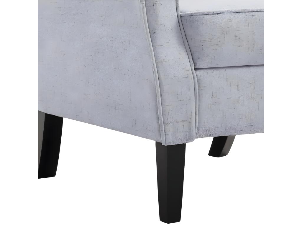 Sillón de tela gris claro