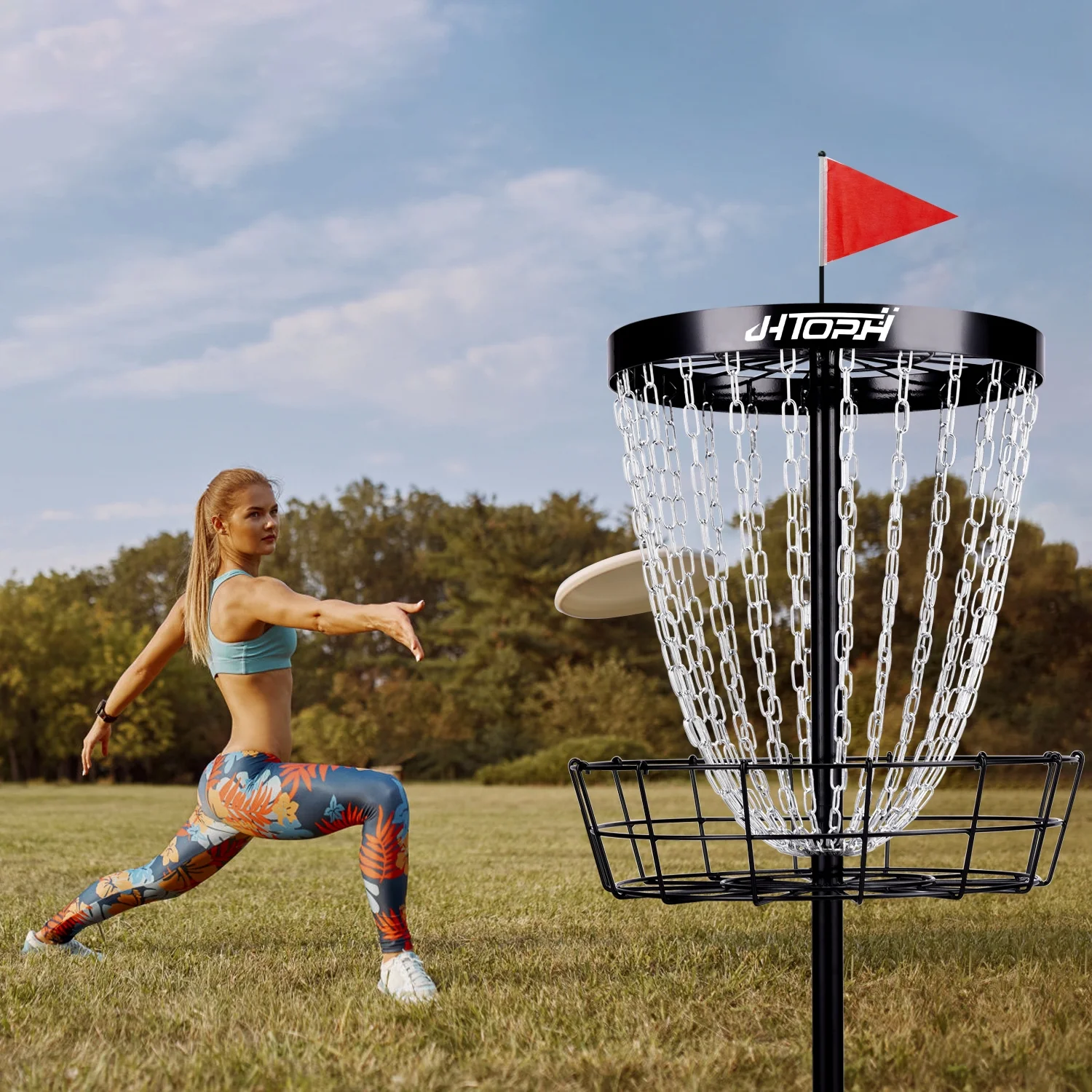 Urban Deco Classic Pro 24-Chain Portable Disc Golf Practice Basket-Choose Your Color - Image 7