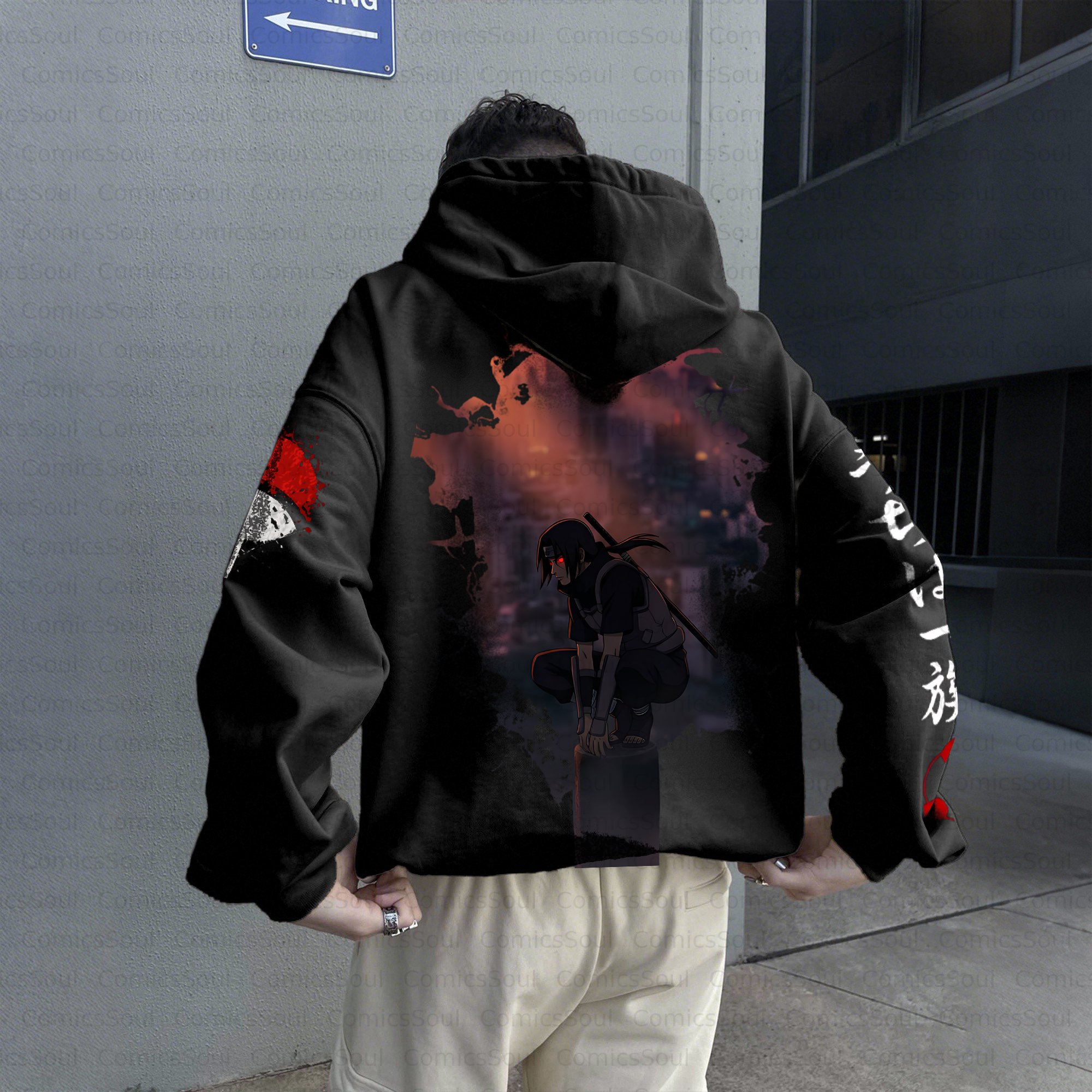 Unisex Anime Inspired Vintage Plush Hoodie