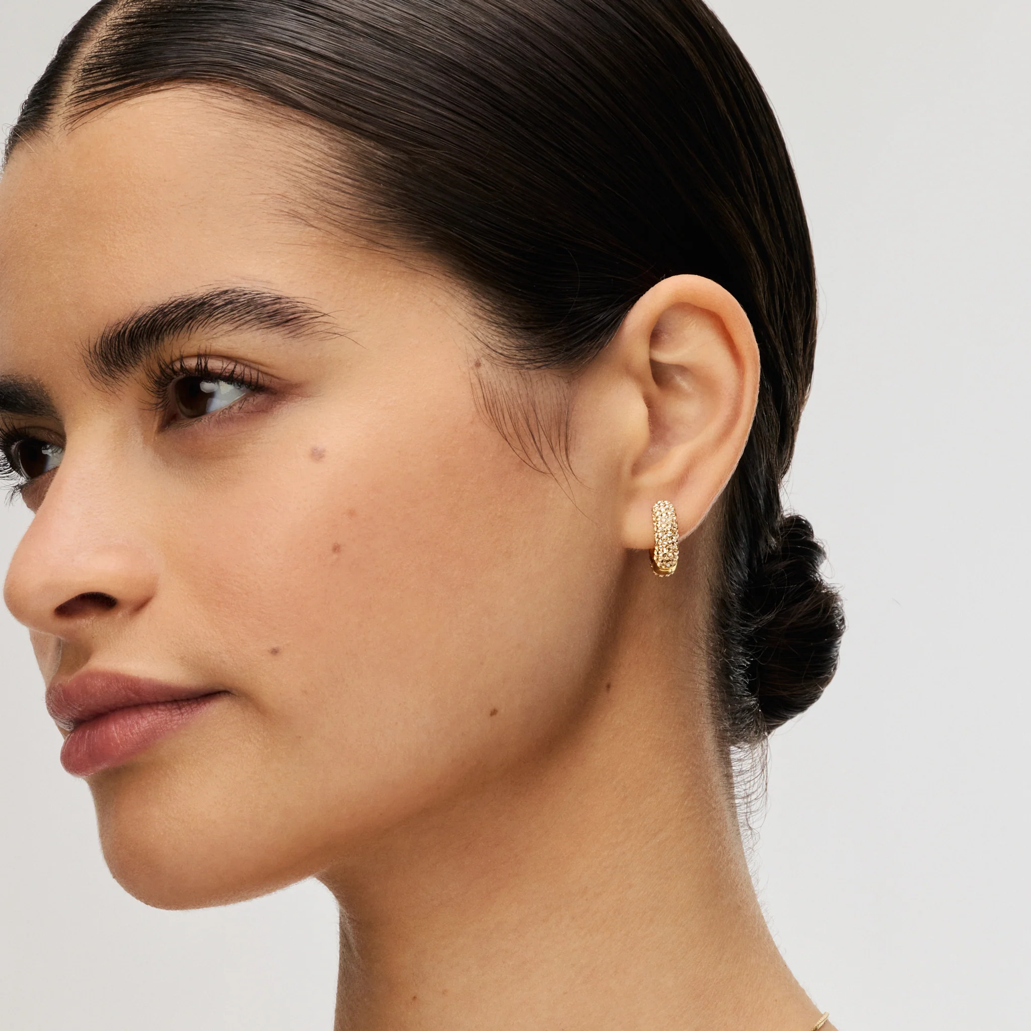 Small Sparkle Hoop Earrings