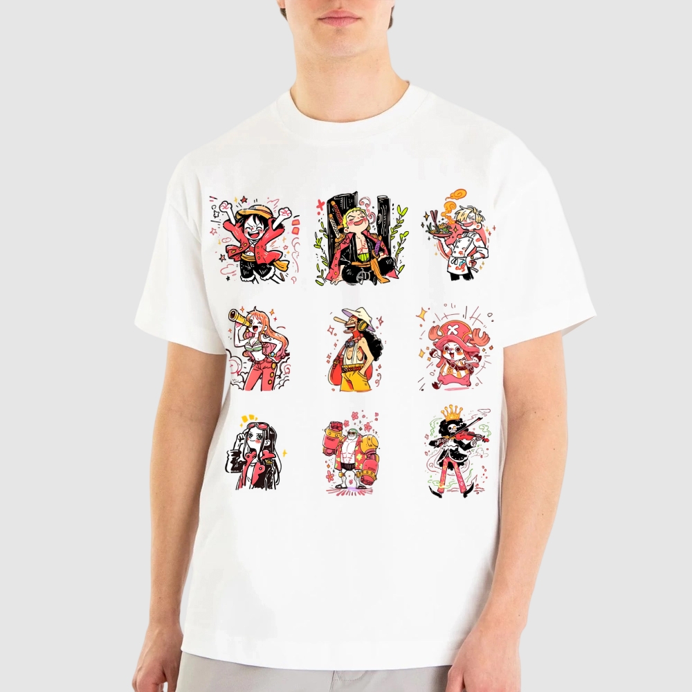 One Piece Unisex Round Neck Anime T-shirt