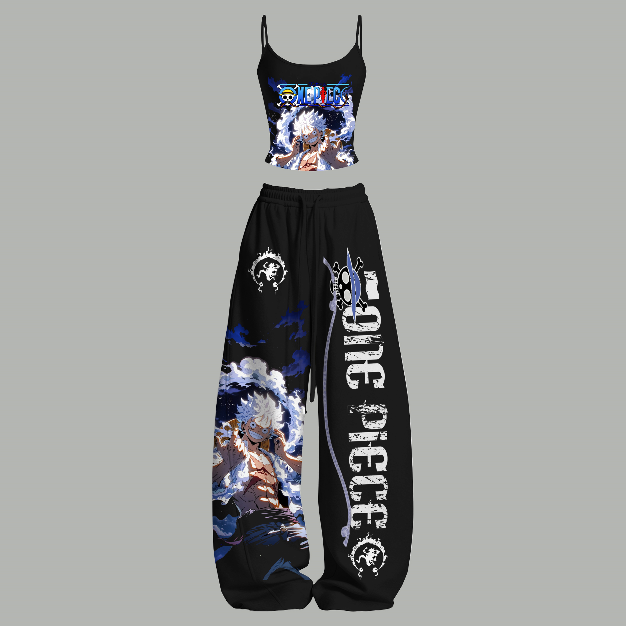 One Piece Top & Elasticated Trousers Two-Piece Set