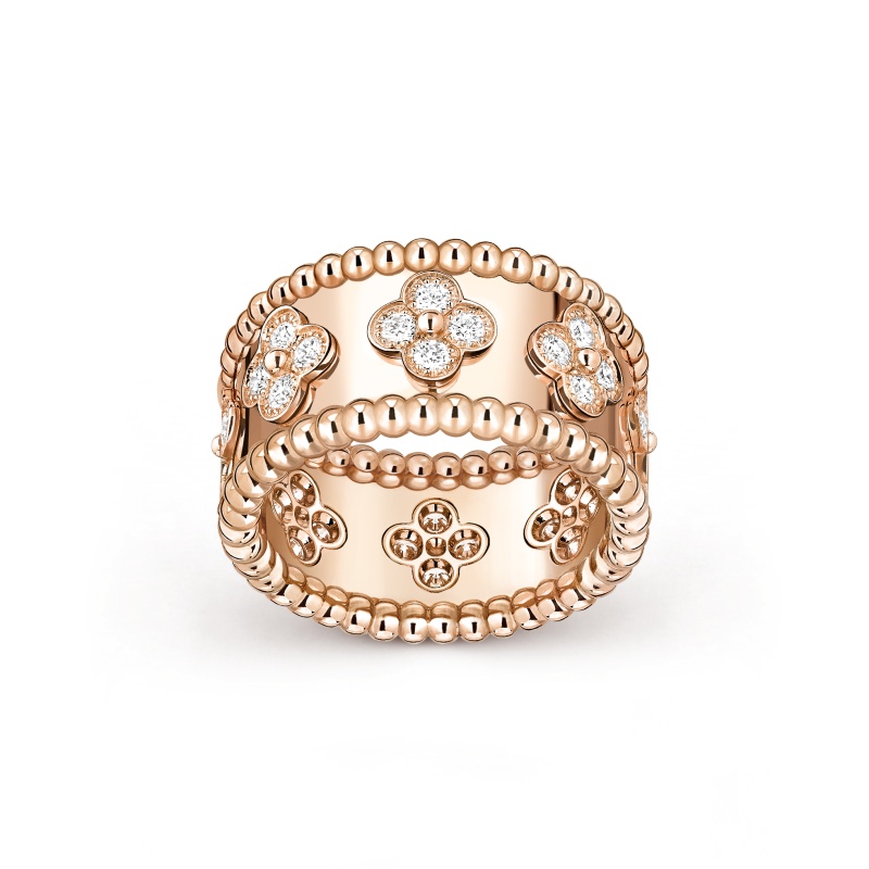 Replicate Perlée clovers ring, medium model(1:1 replica) - Original Replica Club