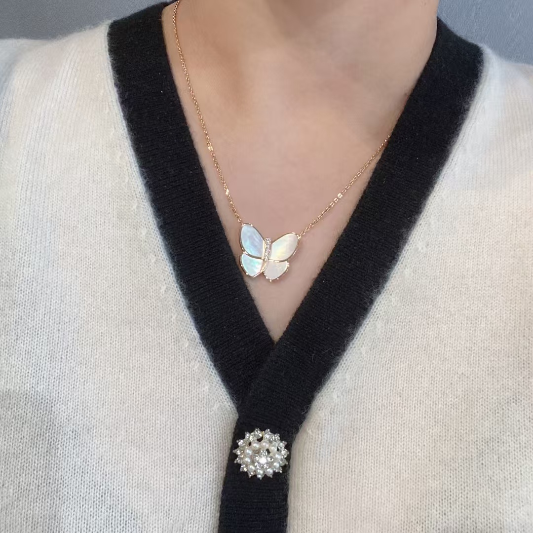 VCA Butterfly Pendant Necklace - Original Replica Club