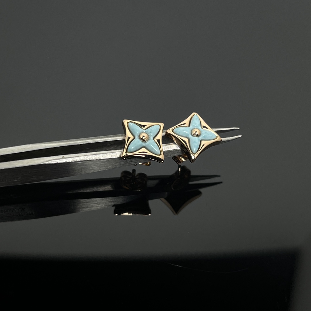 Louis Vuitton Amazonite Stud Earrings - Original Replica Club
