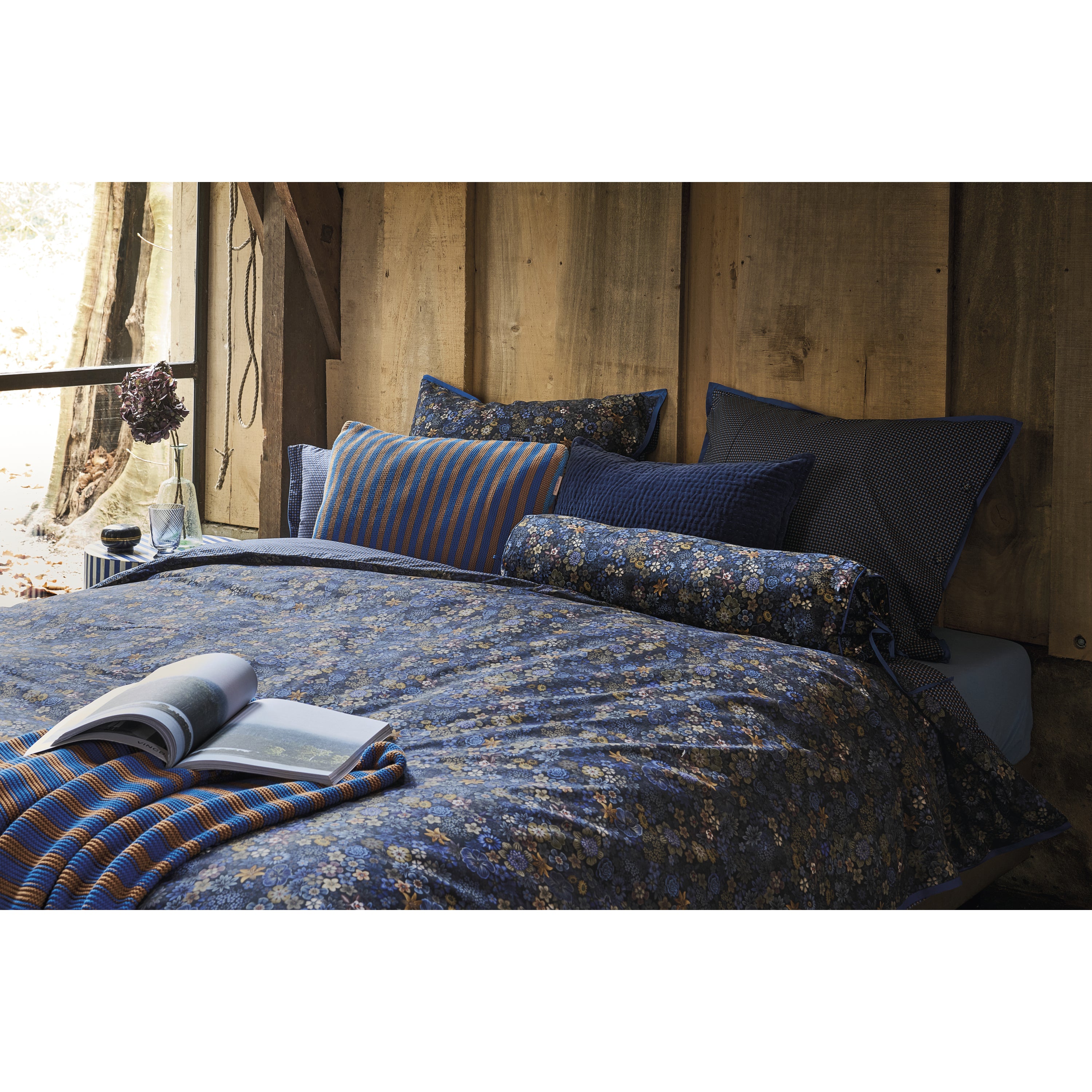 Pip Studio Tutti I Fiori Dekbedovertrek 200 x 200/220 cm - Donkerblauw