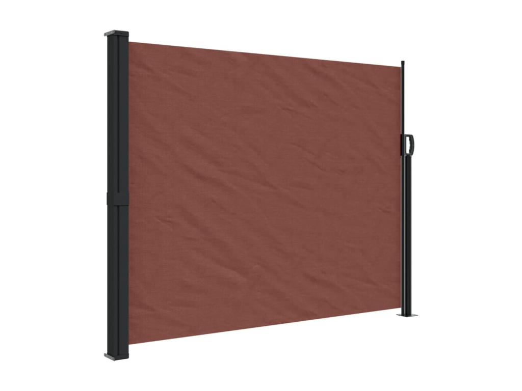 Toldo lateral retráctil marrón 160x600 cm
