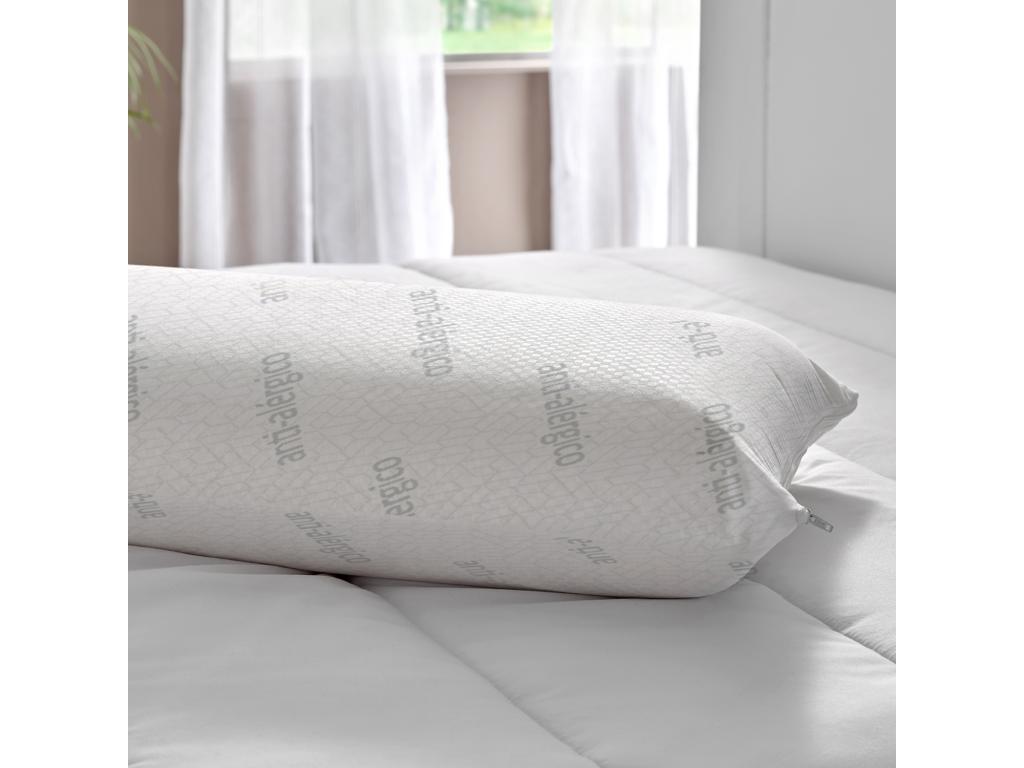 Almohada viscoelástica doble funda y tratamiento antiácaros 60x35cm Decoromantico Home