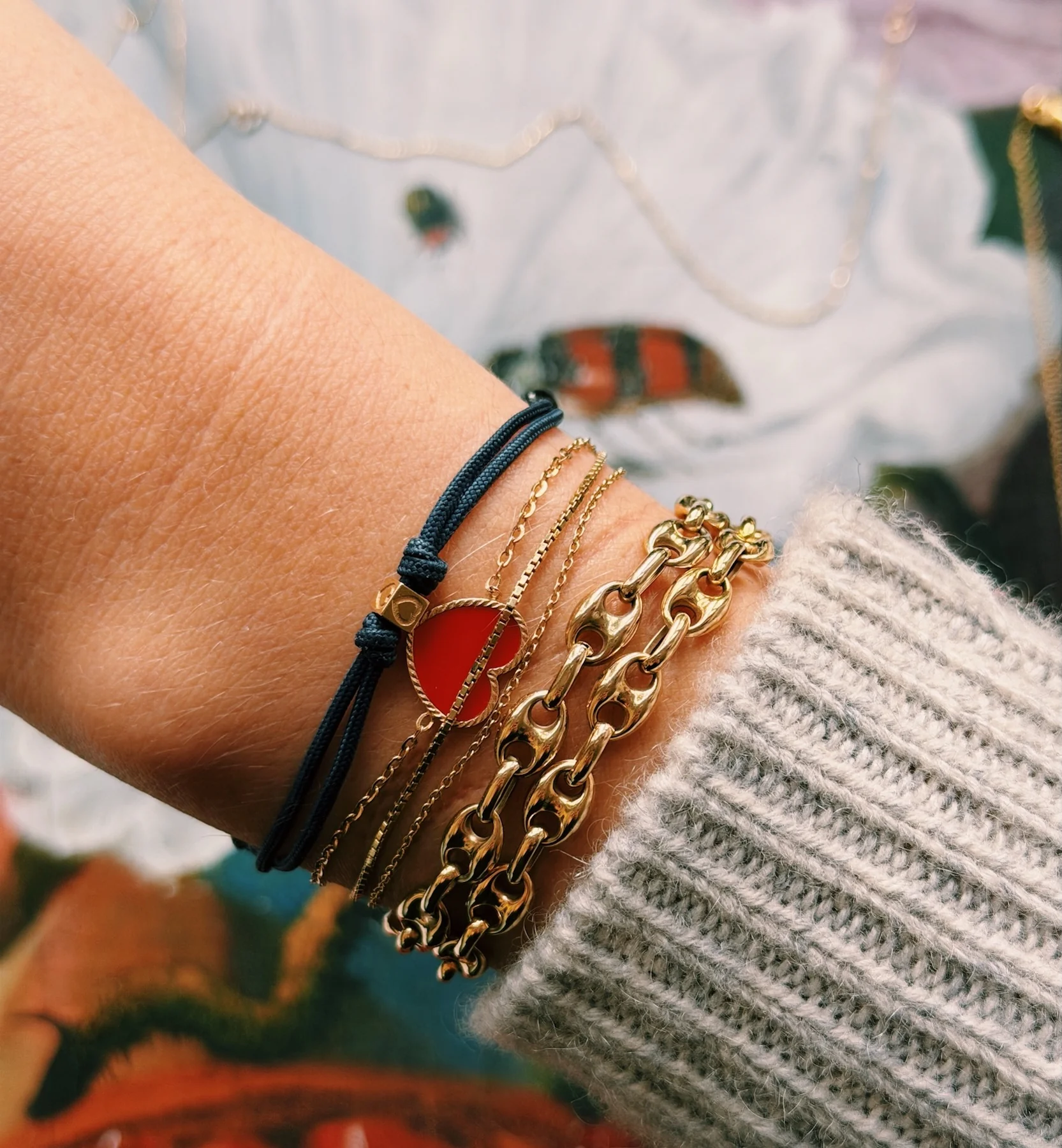 Coffee Bean Bracelet 14K