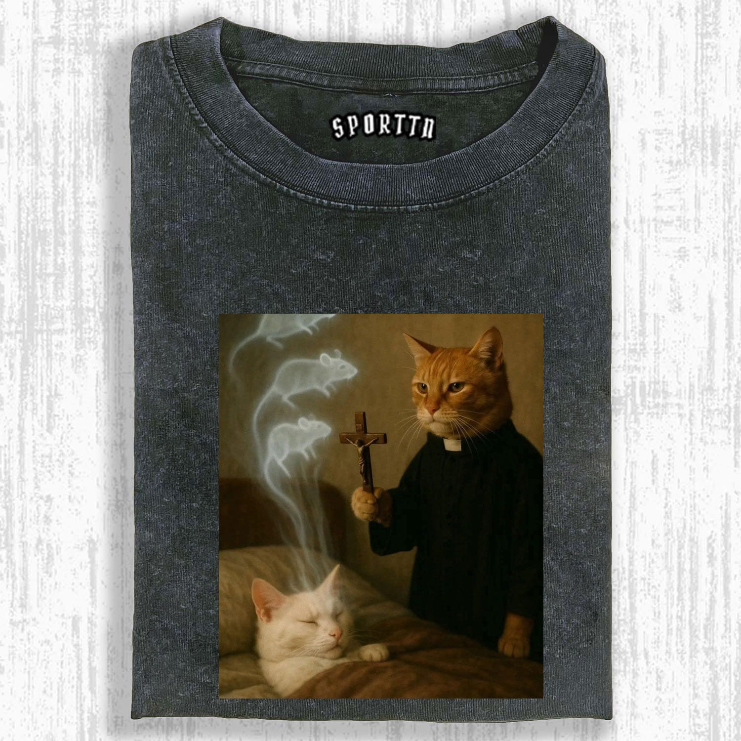 CAT PRIEST & GHOST MICE T - SHIRT