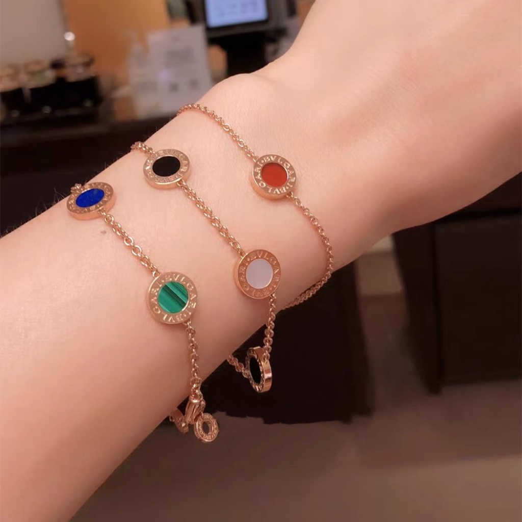 Dupe Bvlgari Four Colors Motifs B.zero1 Bracelet in Rose Gold - Original Replica Club