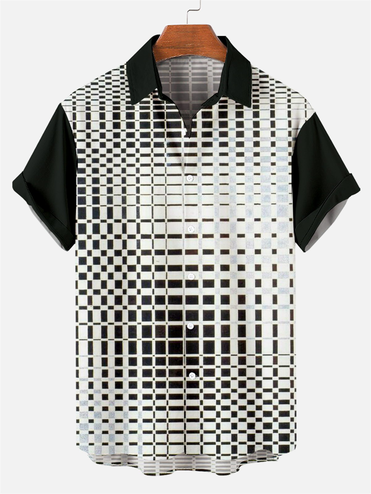 Suitmens Men's Hawaiian Bowling Print Shirt Three-Piece Set 050