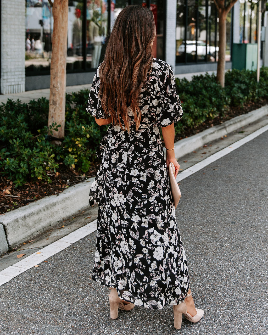Tasha Floral Wrap Midi Dress - Se7enfashion