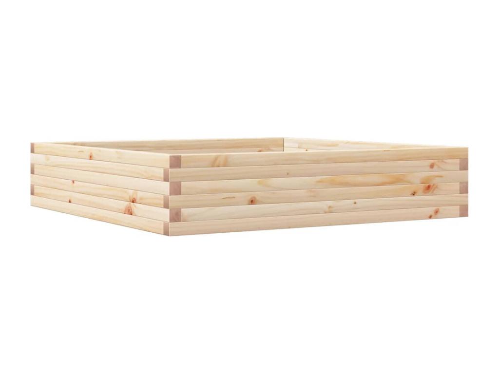 Jardinera de madera maciza de pino 110x110x23 cm