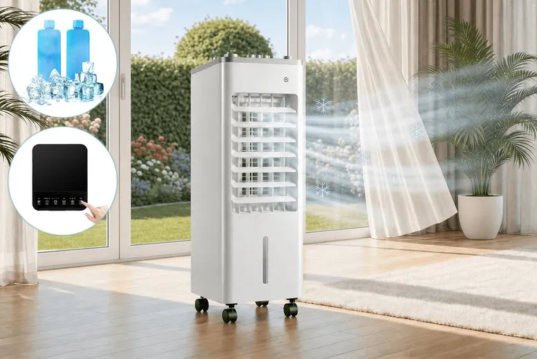 6L Air Cooler with Remote Control and 2 Ice Boxes