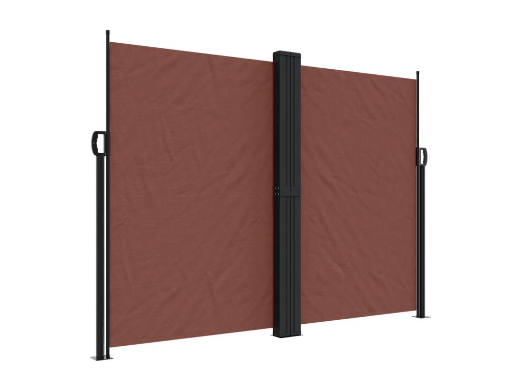Toldo lateral retráctil marrón 180x1000 cm