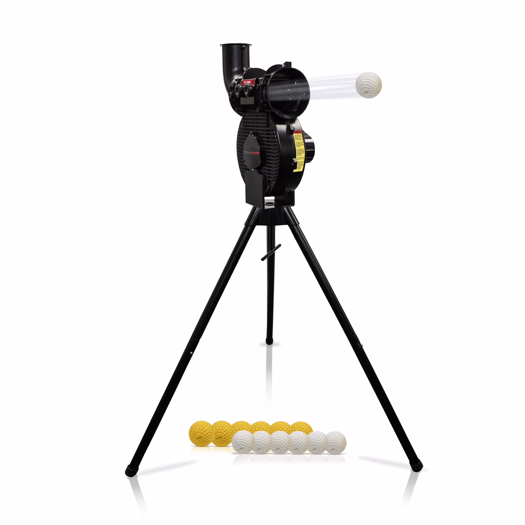 Powernet Launch F - Lite Baseball Softball Pitching Machine, Adjustable Height and Angles, Variable Speed up to 90 MPH, Batting Practice Ball Launcher (F - Lite)(Launch F-lite Pitching Machine)
