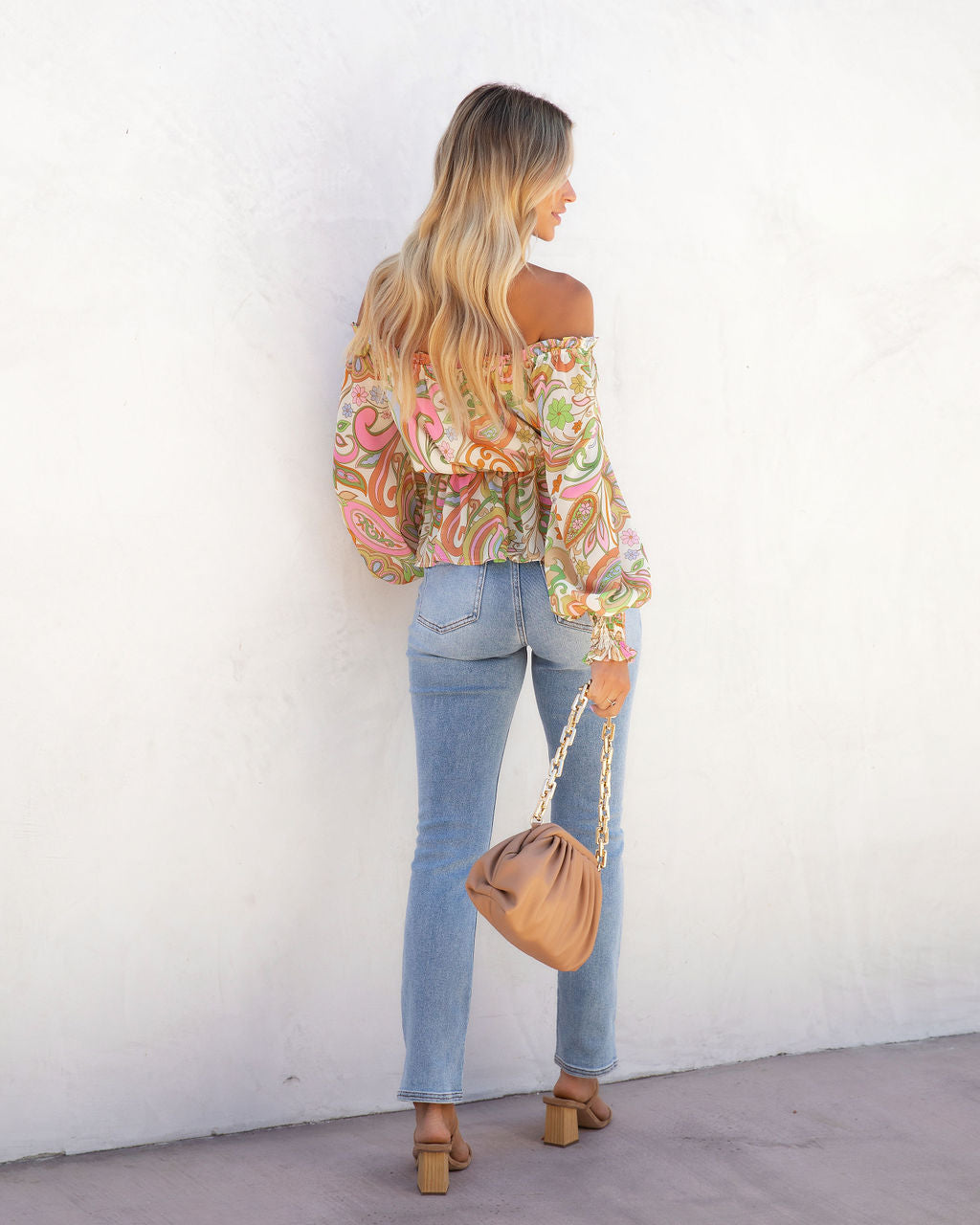 Groovy Gal Paisley Off The Shoulder Top - FINAL SALE - Se7enfashion