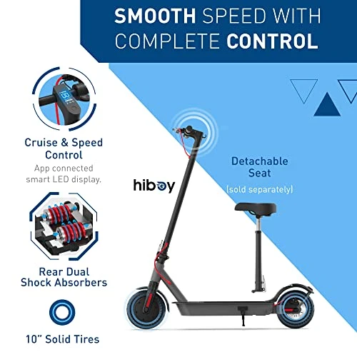 Hiboy Folding Electric Scooter, 500W Motor, 10in Solid Tires - S2 Pro - Image 4 Hiboy Folding Electric Scooter, 500W Motor, 10in Solid Tires - S2 Pro - Image 4