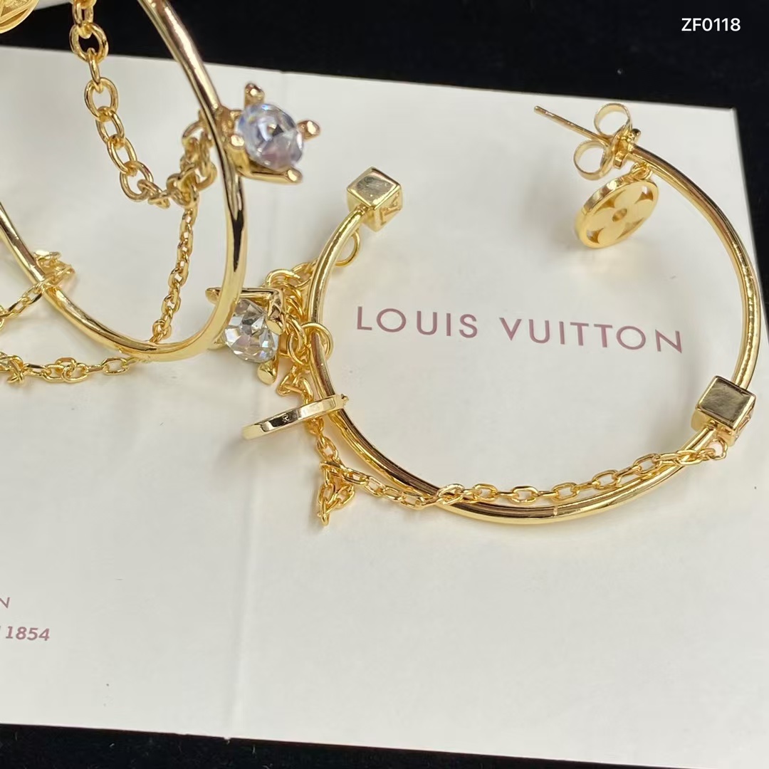 Louis Vuitton Large C Hoop Earrings - Original Replica Club