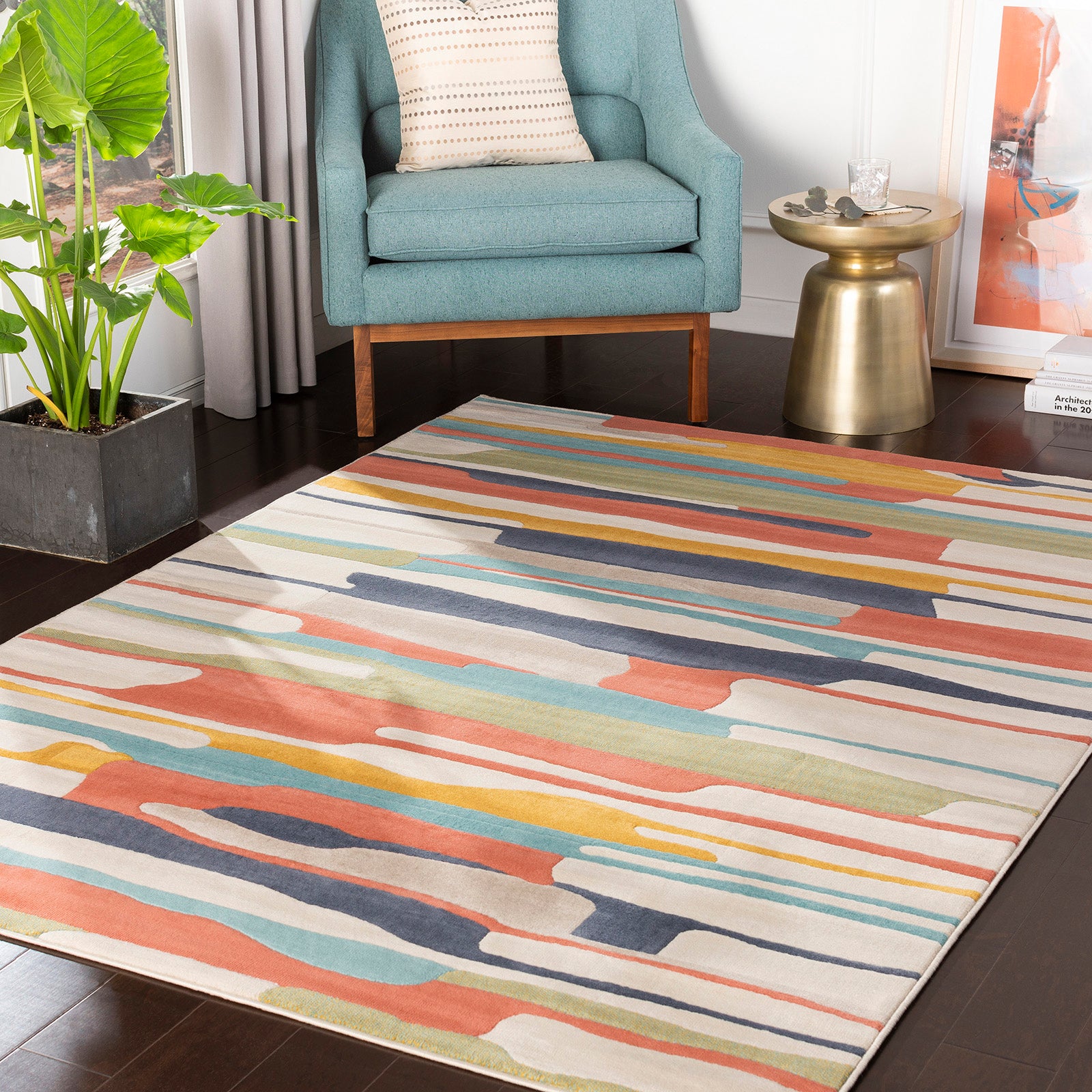 Blokker Pincel Vloerkleed 120 x 170 cm - Terra