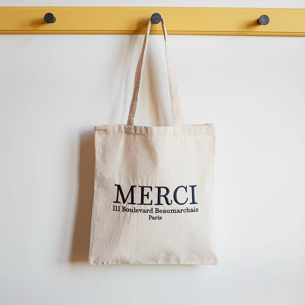 Merci - Tote Bag en coton - Merci 111 Bleu