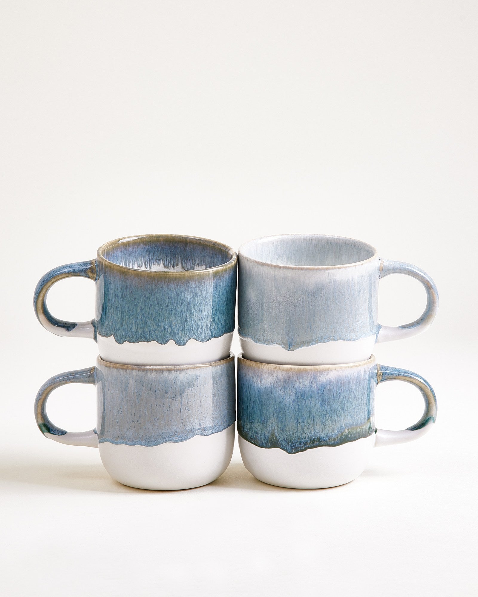 Coimbra Tasse groß graublau 4er-Set