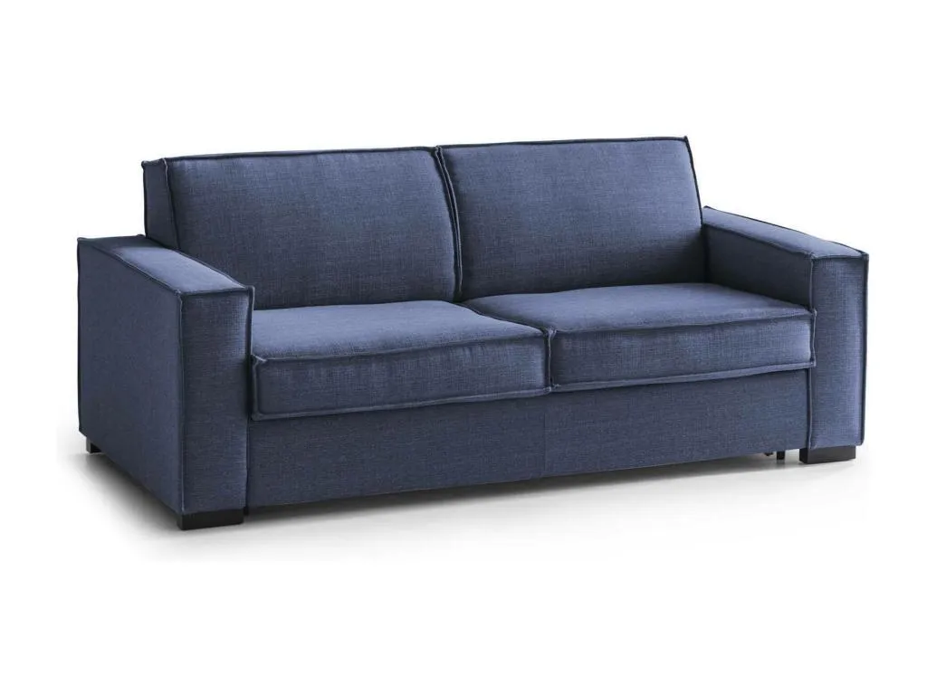 Homepleno Sofá Cama Sofá de 2 plazas Made in Italy Sofá de salón con apertura giratoria de tejido acolchado con apoyabrazos finos 54106pmgc