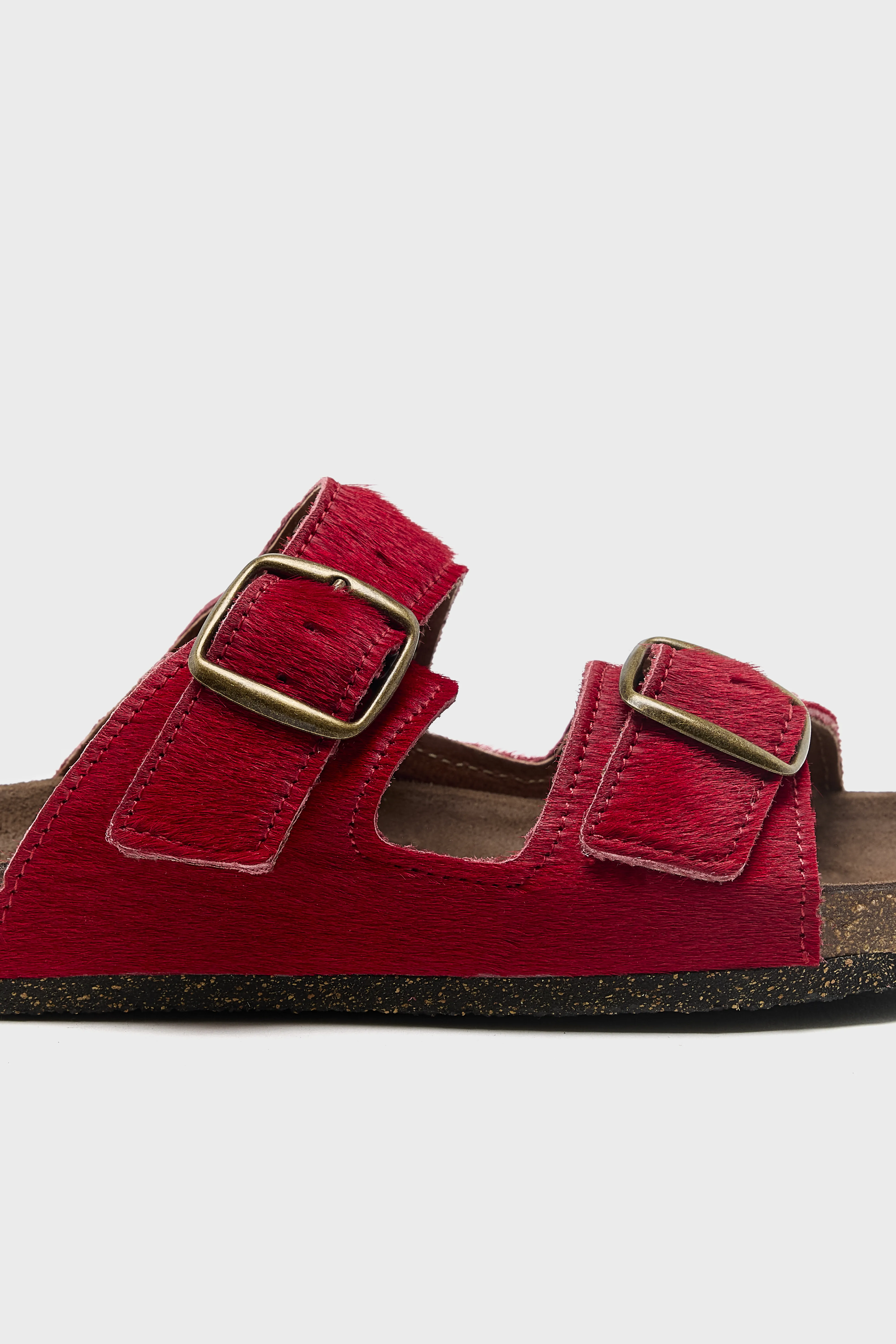 Bellerose Red Ponyhair Sandals  (261 / W / RED)