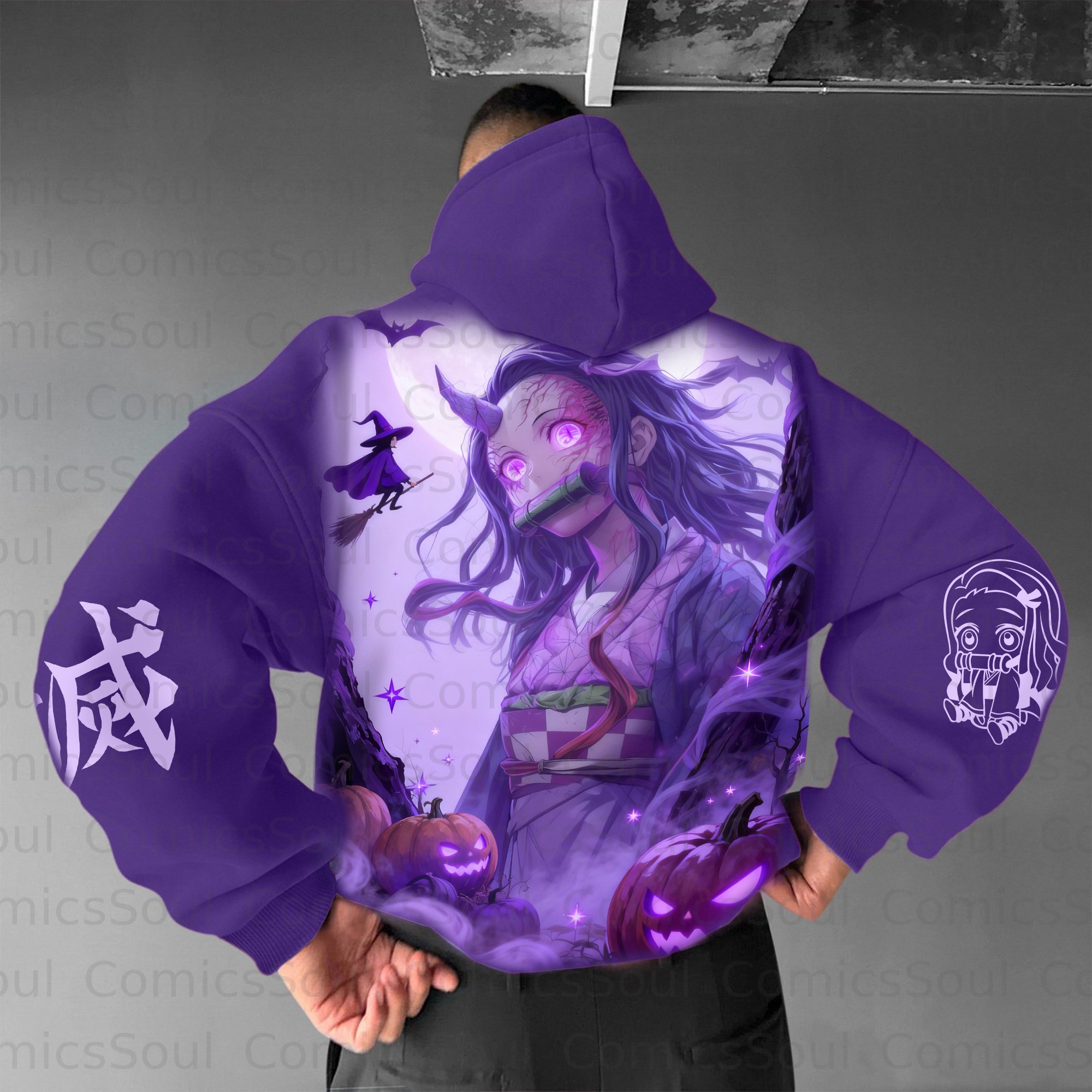 Unisex Halloween Anime Graphic Streetwear Vintage Hoodie