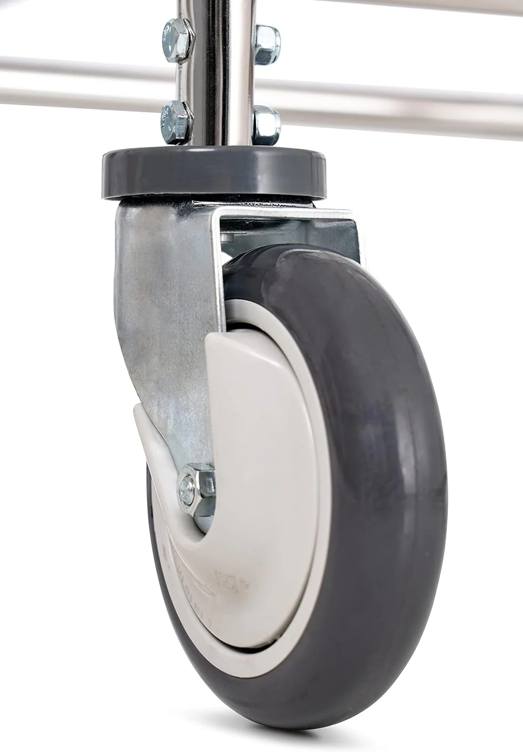 2025 Heavy Duty Wire Laundry Cart with Double Rod Rack