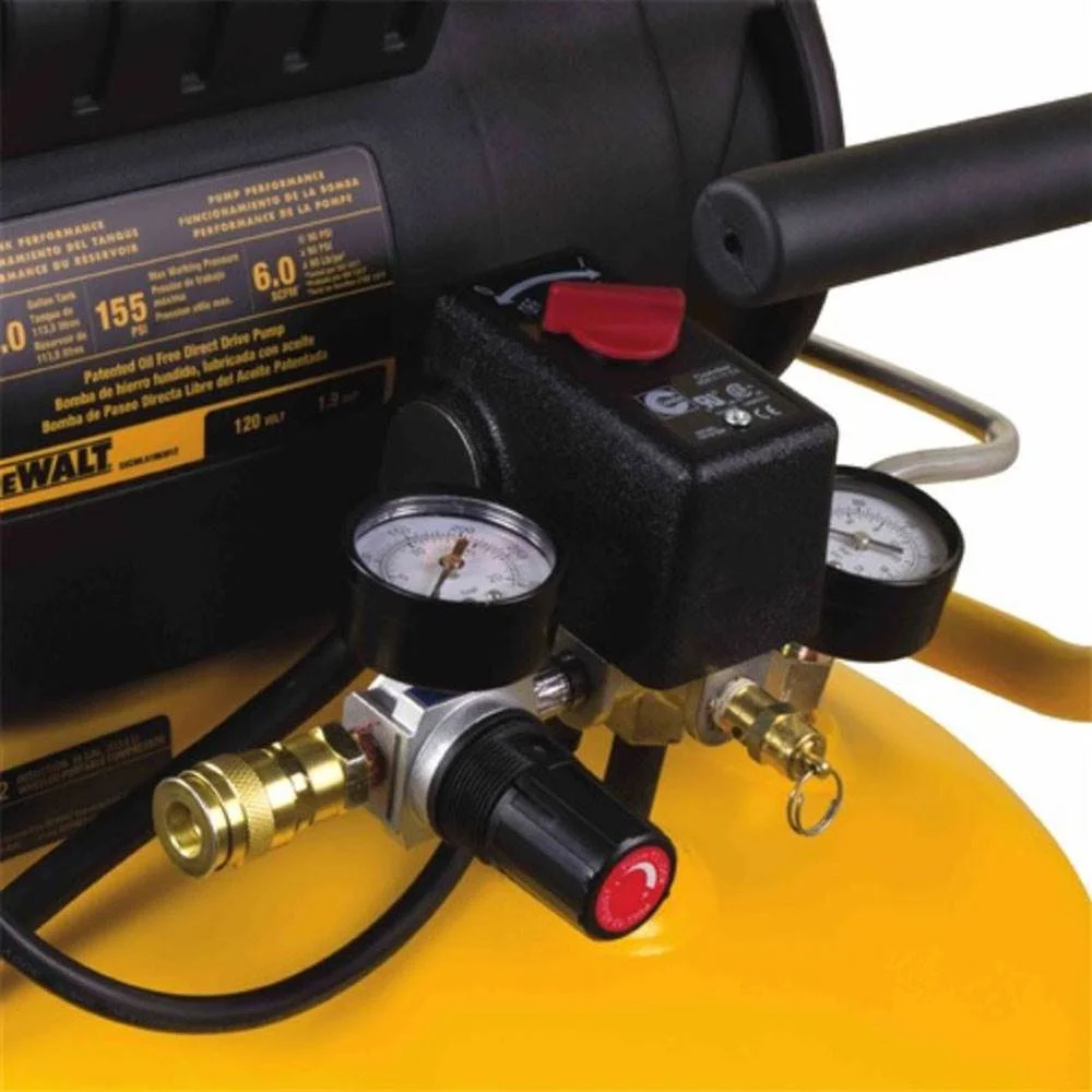 DeWalt Portable 30 Gallon Oil Free Electric Motor Vertical Air Compressor Tank - Image 8