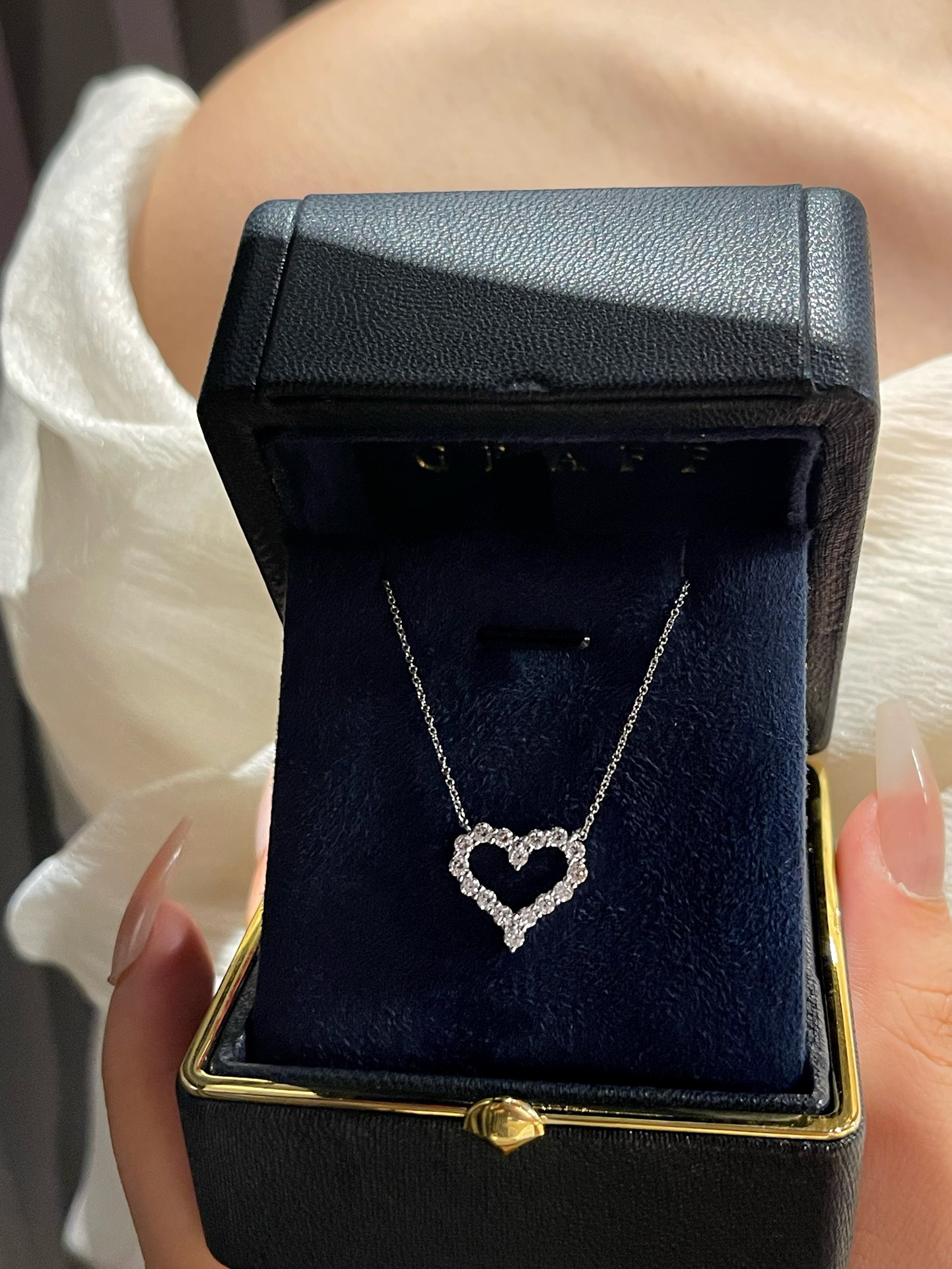 Tiffany Mini Full Diamond Love Heart Pendant Necklace - Original Replica Club