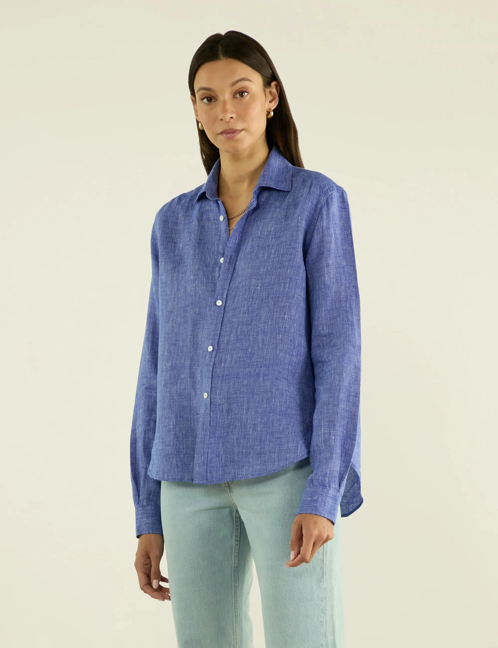 The Classic: Linen, Lapis Blue