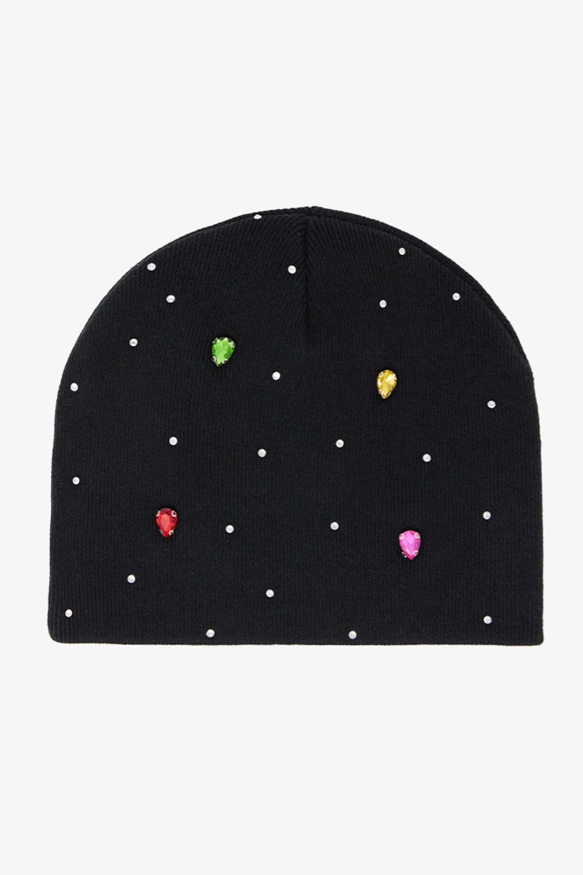 Rhinestone Beanie - Black