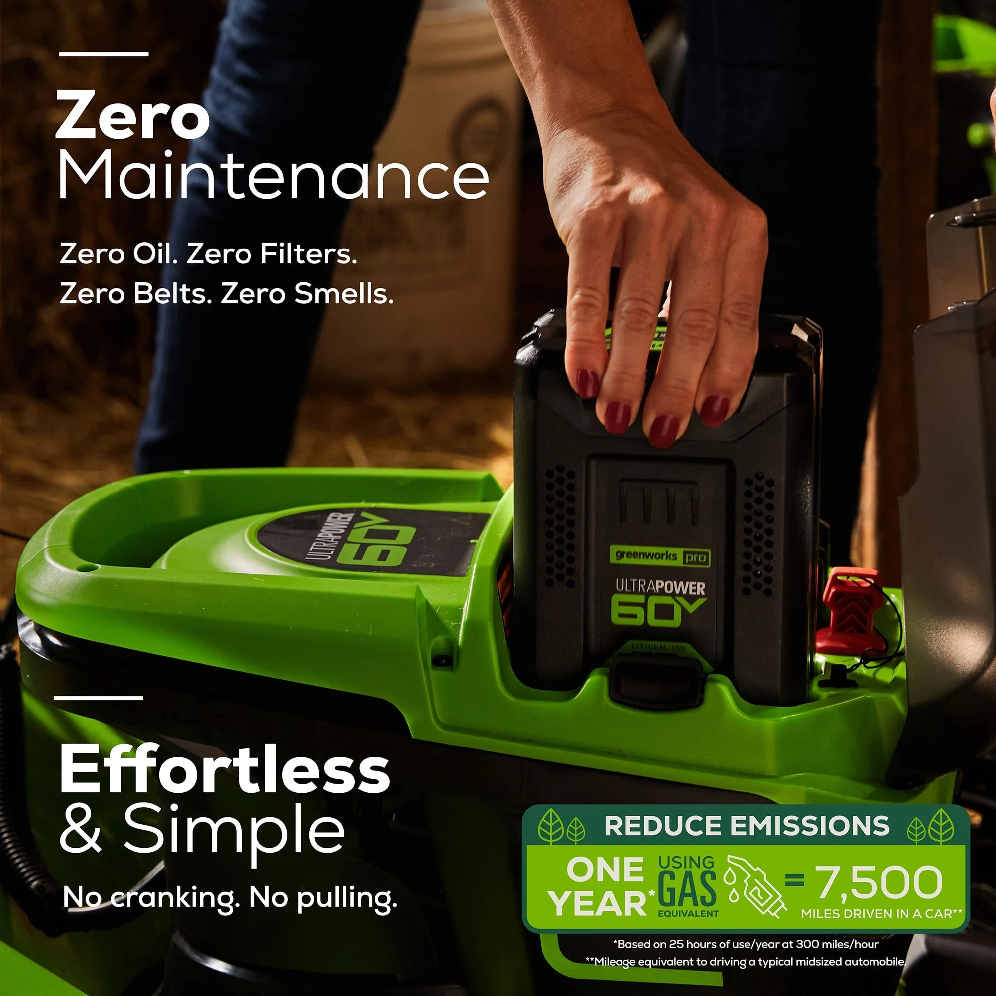 Greenworks 60V 21" Cordless Brushless Lawn Mower with 5.0Ah Battery & Charger - Image 6