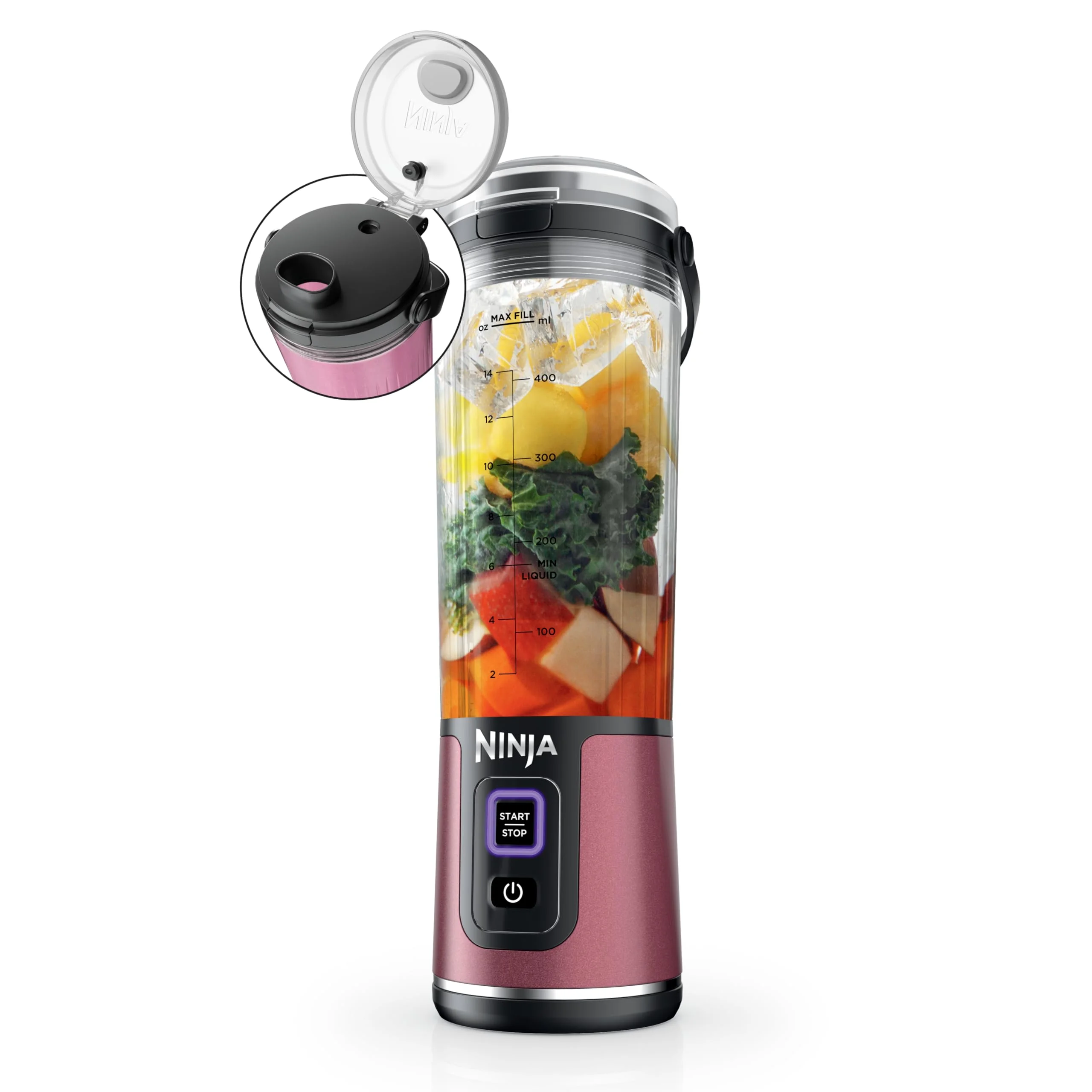 Ninja Blast Portable Blender, Cordless, 18oz. Vessel, Personal Blender for Shakes & Smoothies, BPA Free, Leakproof Lid & Sip Spout, USB-C Rechargeable, Dishwasher Safe Parts, Metallic Purple, - Image 101