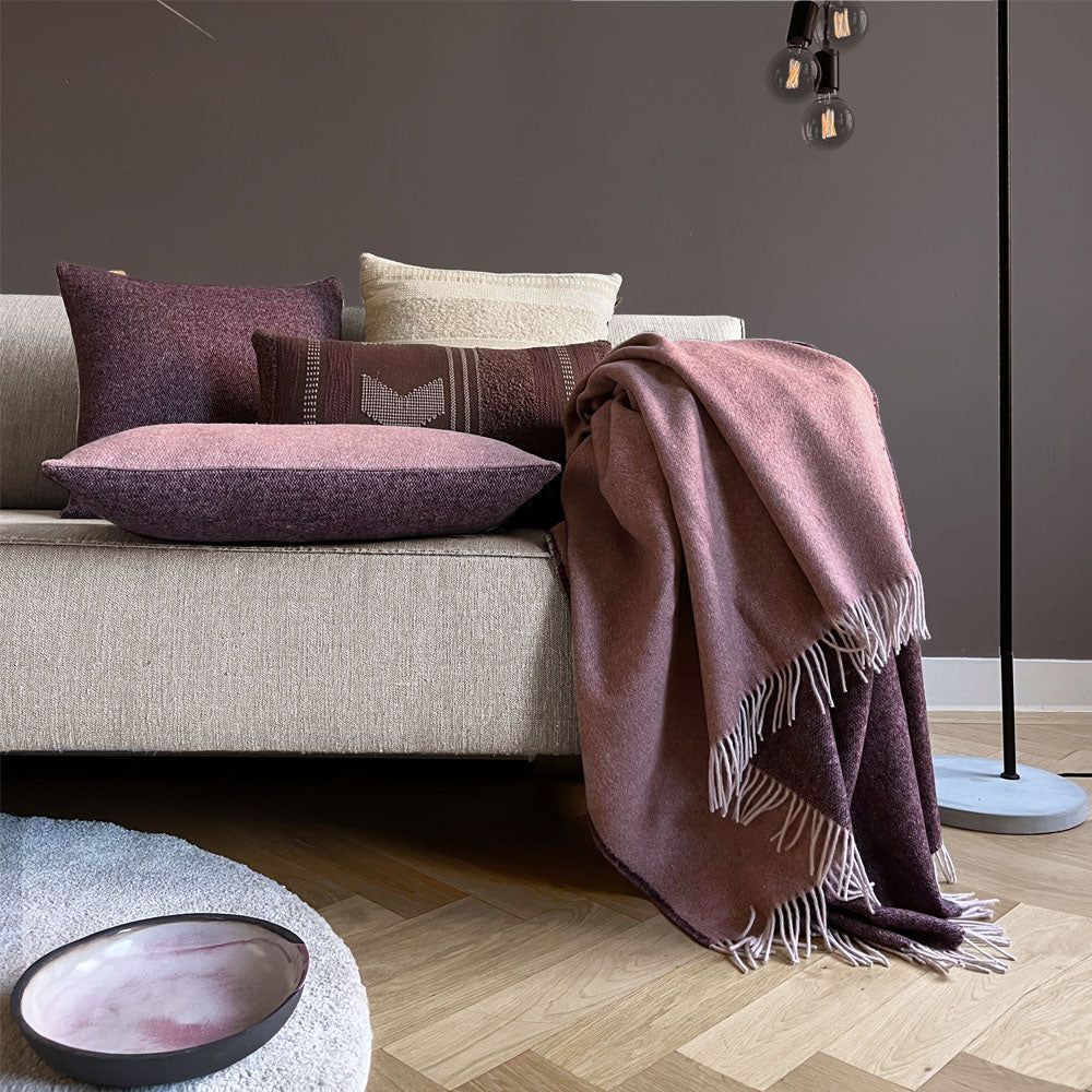 Malagoon Recycled Wool Sierkussen 50 x 50 cm - Rozenhout